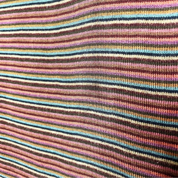 Peruvian Connection Carmen Striped Turtleneck Sleeveless Western Dress Knit - Picture 4 of 9